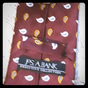 Jos A Bank Executive color red silk tie
